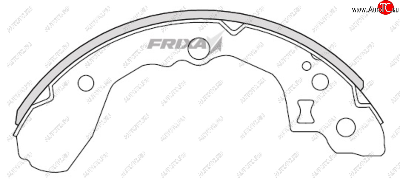 939 р. Колодки тормозные задние барабанные (4шт.) HANKOOK FRIXA KIA Rio 2 JB дорестайлинг седан (2005-2009)  с доставкой в г. Пермь
