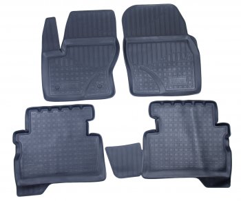 1 999 р. Коврик салона FORD Kuga (13-) полиуретан (4 предм.) NORPLAST NORPLAST npa11-c22-400  с доставкой в г. Пермь. Увеличить фотографию 1