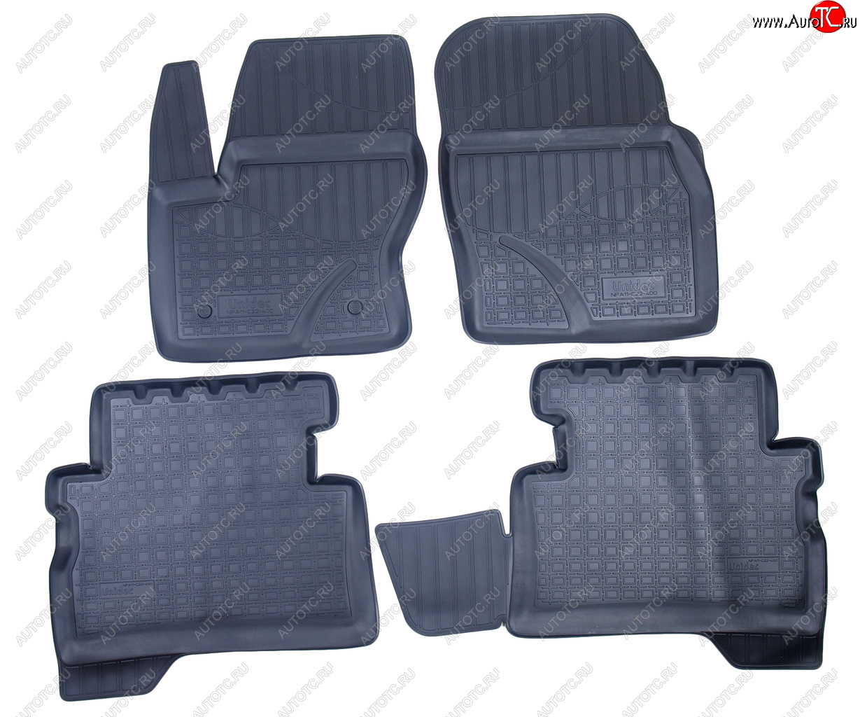 1 999 р. Коврик салона FORD Kuga (13-) полиуретан (4 предм.) NORPLAST NORPLAST npa11-c22-400  с доставкой в г. Пермь