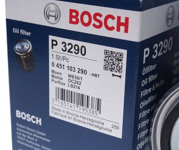 719 р. Фильтр масляный VW (1.6 D1.6 TD1.9 D1.9 TD) AUDI (1.6 D2.0 D2.5 TDI) BOSCH BOSCH 0451103290  с доставкой в г. Пермь. Увеличить фотографию 2