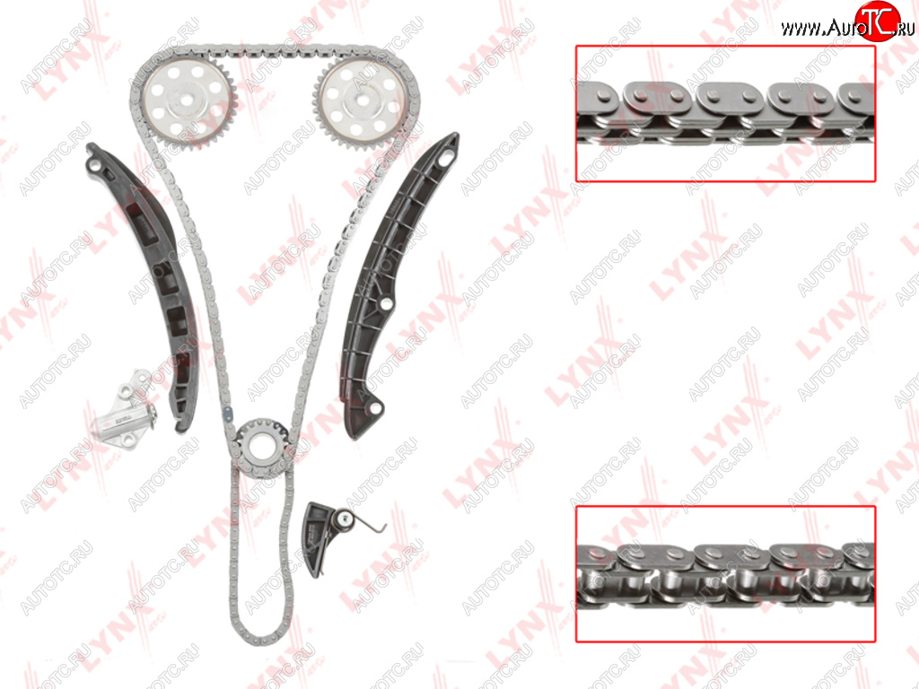 12 599 р. Комплект цепи ГРМ VW AUDI SKODA (1.41.6) (2 цепи+башмак натяж+успокоит+2 натяж+4 звезды) LYNX LYNX tk0064  с доставкой в г. Пермь