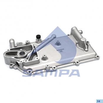 7 749 р. Крышка радиатора SCANIA масляного (маслоохладителя) SAMPA SAMPA 043.078  с доставкой в г. Пермь. Увеличить фотографию 1