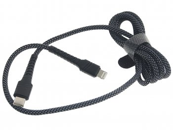 499 р. Кабель iPhone (5-)-USB Type C 1м черный BOROFONE BOROFONE bu21 black  с доставкой в г. Пермь. Увеличить фотографию 1