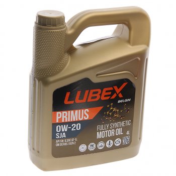 3 499 р. Масло моторное PRIMUS SJA SN+RC GF-5 0W20 синт.4л LUBEX LUBEX l034-1331-0404  с доставкой в г. Пермь. Увеличить фотографию 1
