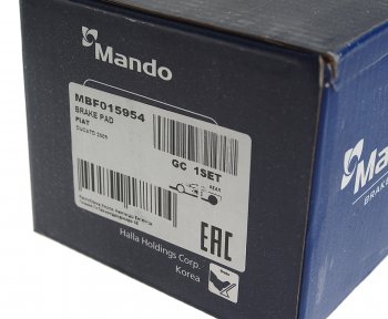 2 759 р. Колодки тормозные FIAT Ducato (09-) задние (4шт.) MANDO MANDO mbf015954 MANDO mbf015954  с доставкой в г. Пермь. Увеличить фотографию 2