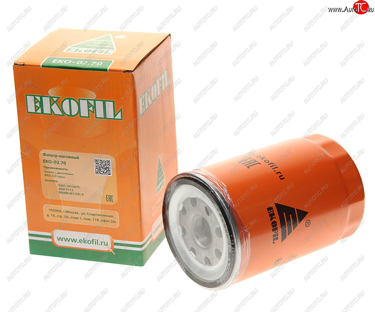 1 169 р. Фильтр масляный ЯМЗ-53443.30 EKOFIL EKOFIL eko-02.70  с доставкой в г. Пермь