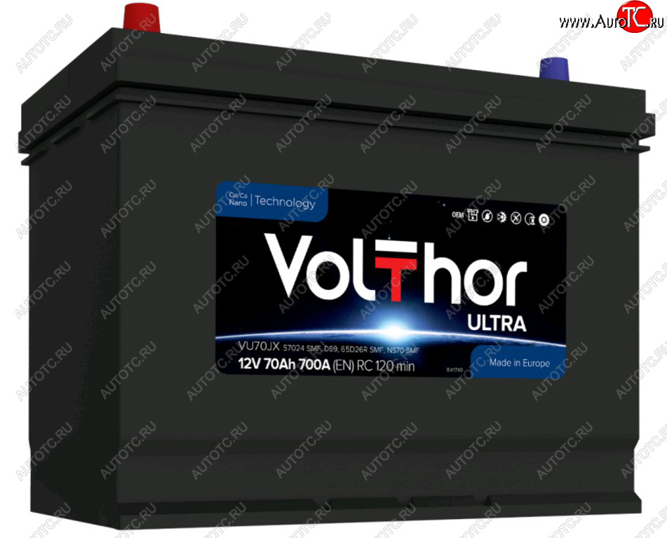 13 799 р. Аккумулятор VOLTHOR Ultra 70Ач VOLTHOR 6ст70(1) 57024 d26  с доставкой в г. Пермь