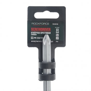 539 р. Отвертка крестовая PH 3.0х150мм силовая магнитная с держателем Profi S2 ROCKFORCE ROCKFORCE rf-70230150 ROCKFORCE rf-70230150  с доставкой в г. Пермь. Увеличить фотографию 2