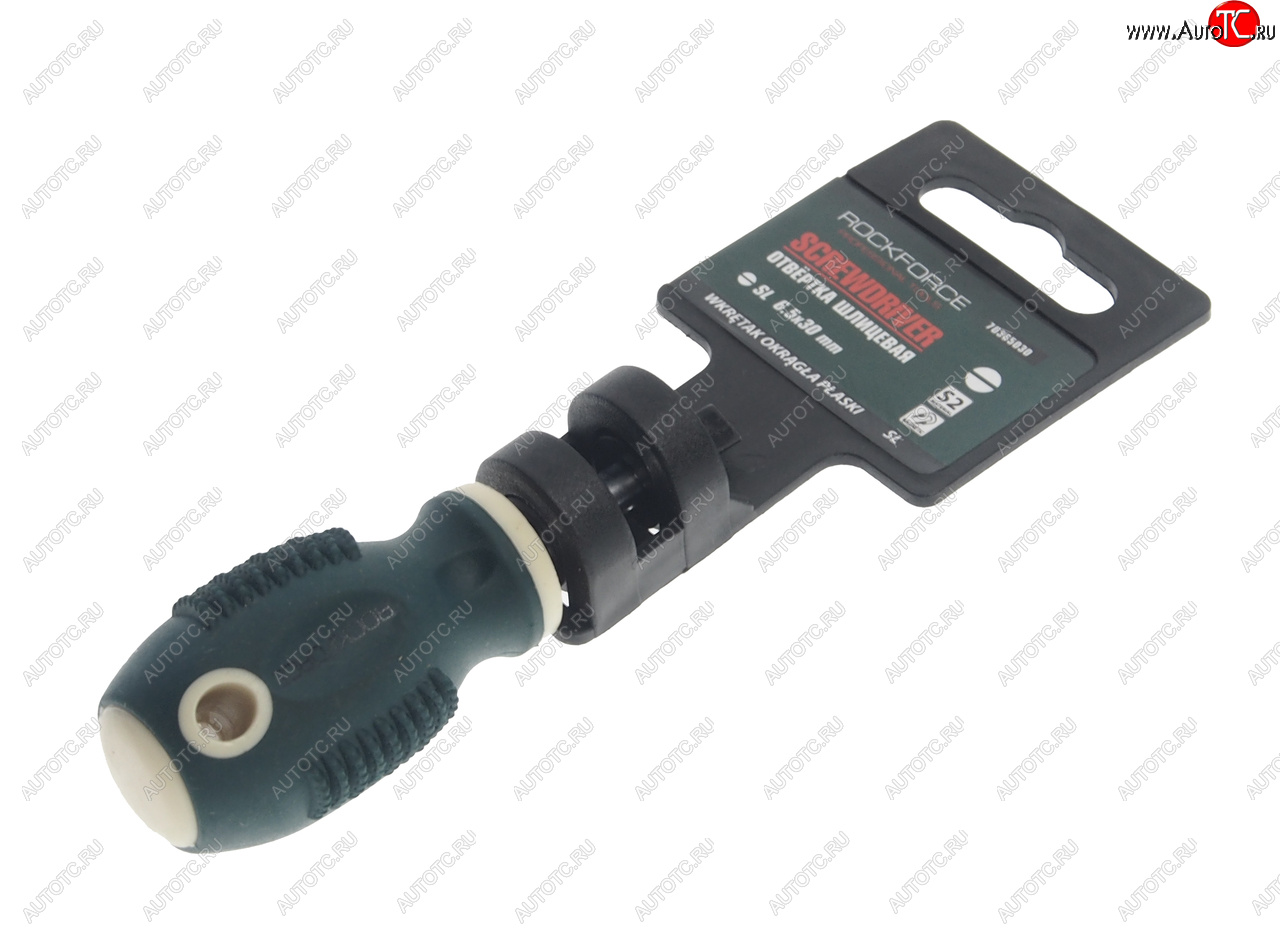 153 р. Отвертка шлицевая SL 6.5х30мм магнитная c держателем Profi S2 ROCKFORCE ROCKFORCE rf-70365030  с доставкой в г. Пермь