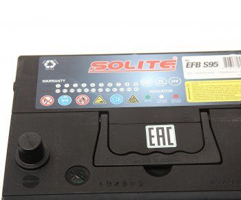 18 449 р. Аккумулятор SOLITE EFB Asia 80Ач обратная полярность SOLITE 6ст80(0) s95l  с доставкой в г. Пермь. Увеличить фотографию 2