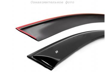 Комплект дефлекторов окон (широкий) COBRA TUNING Haval H9 дорестайлинг (2015-2017) (черный глянец)