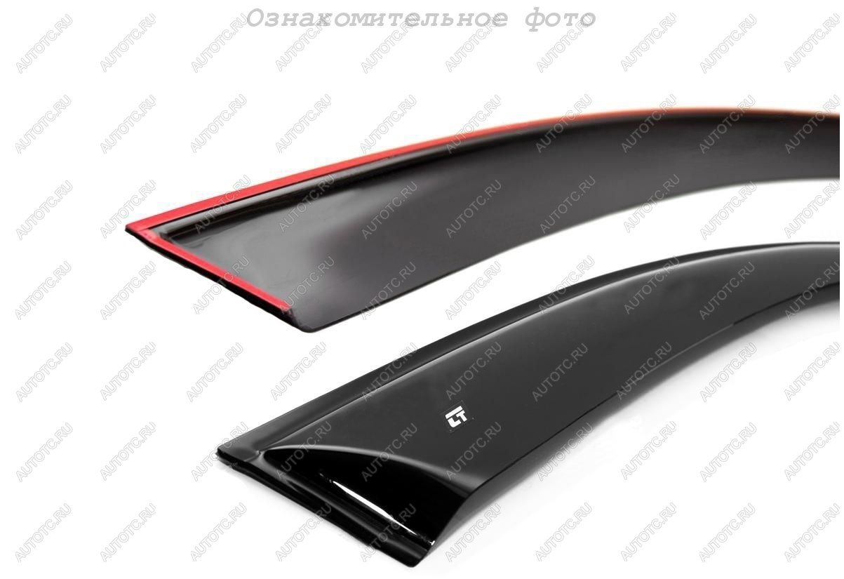 3 789 р. Комплект дефлекторов окон (широкий) COBRA TUNING Haval H9 дорестайлинг (2015-2017) (черный глянец)  с доставкой в г. Пермь