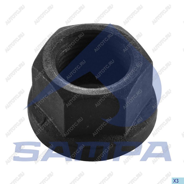 164 р. Гайка колеса MERCEDES BPW IVECO MAN (M20х1.5h-21ключ 27мм) юбка неподвижная SAMPA SAMPA 020.457  с доставкой в г. Пермь