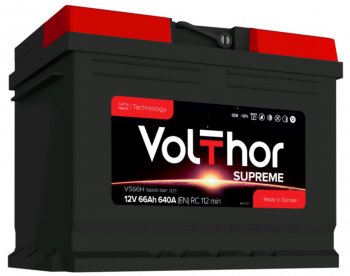 10 999 р. Аккумулятор VOLTHOR Supreme 66Ач обратная полярность VOLTHOR 6ст66(0) 56649  с доставкой в г. Пермь. Увеличить фотографию 1