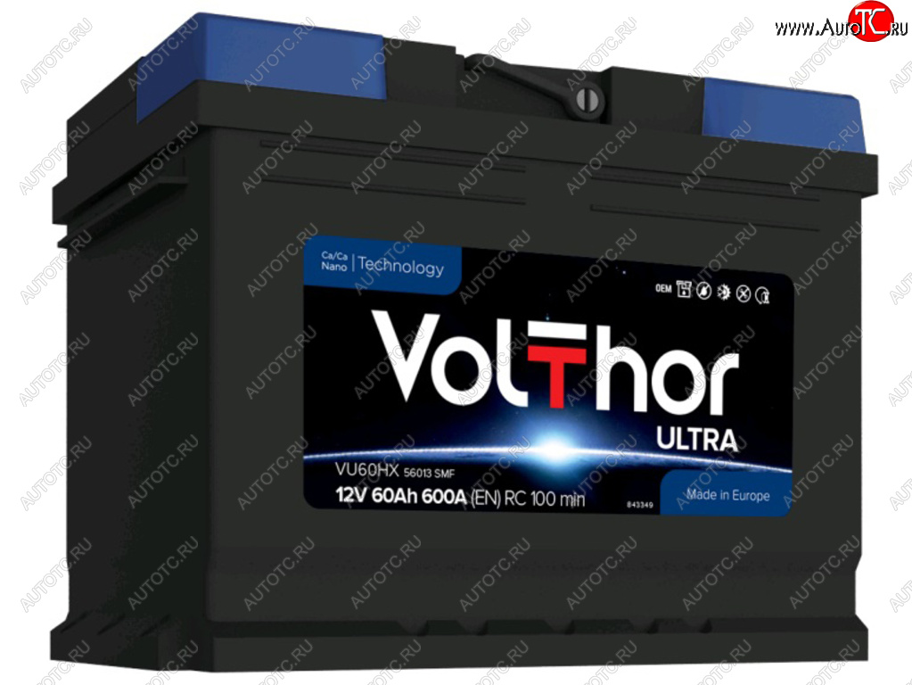 10 649 р. Аккумулятор VOLTHOR Ultra 60Ач VOLTHOR 6ст60(1) 56013  с доставкой в г. Пермь