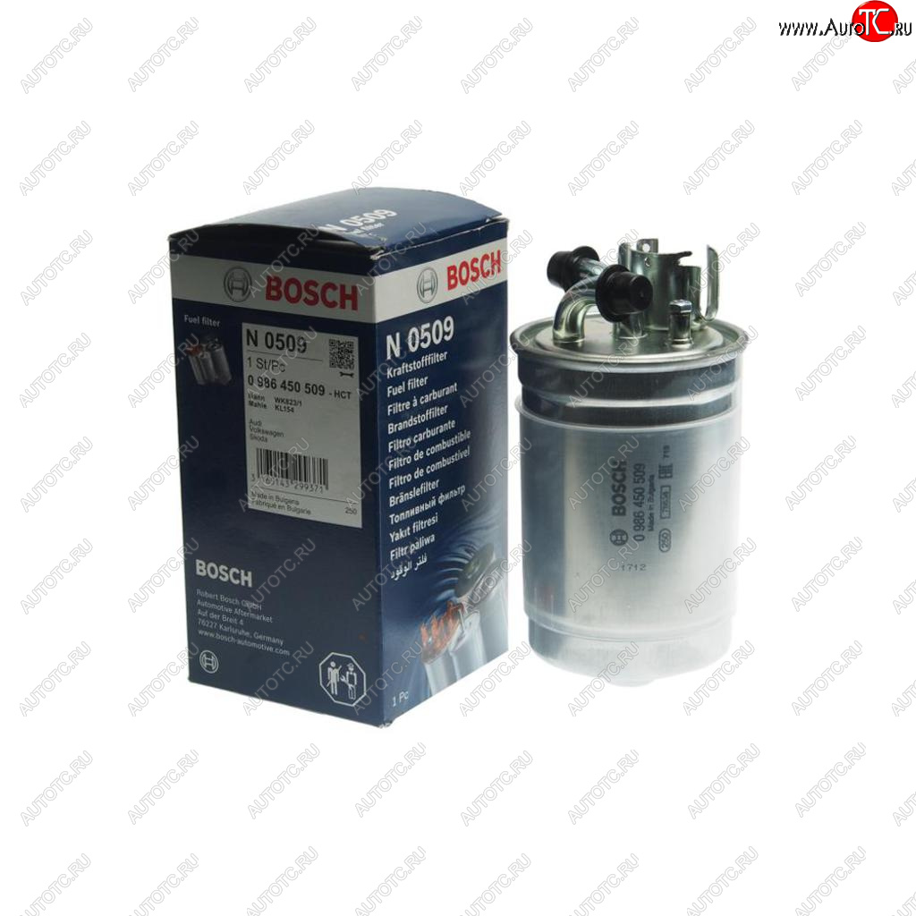 2 559 р. Фильтр топливный VW Passat (98-05) AUDI A6 (97-05),A2 (00-05) (2.5 TDI) BOSCH BOSCH 0986450509  с доставкой в г. Пермь