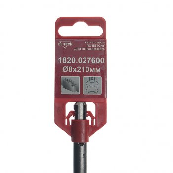 99 р. Бур SDS+ 8х210мм ELITECH ELITECH 1820.027600  с доставкой в г. Пермь. Увеличить фотографию 3