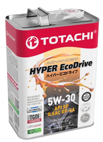 3 699 р. Масло моторное HYPER Ecodrive SPGF-6A 5W30 синт.4л TOTACHI TOTACHI e0304  с доставкой в г. Пермь. Увеличить фотографию 1