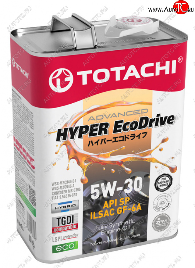 3 699 р. Масло моторное HYPER Ecodrive SPGF-6A 5W30 синт.4л TOTACHI TOTACHI e0304  с доставкой в г. Пермь