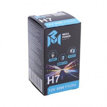 139 р. Лампа 12V H7 55W PX26d Standart MEGAPOWER MEGAPOWER 370-33-027  с доставкой в г. Пермь. Увеличить фотографию 4