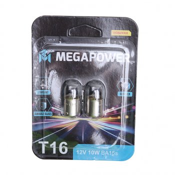 82 р. Лампа 12V R10W BA15s блистер (2шт.) Standart MEGAPOWER MEGAPOWER 370-33-061  с доставкой в г. Пермь. Увеличить фотографию 1