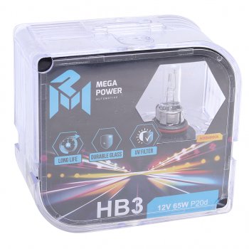 429 р. Лампа 12V HB3 65W P20d бокс (2шт.) Long Life MEGAPOWER MEGAPOWER 370-33-039  с доставкой в г. Пермь. Увеличить фотографию 3