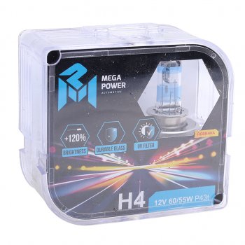 719 р. Лампа 12V H4 6055W P43t +120% бокс (2шт.) MEGAPOWER MEGAPOWER 370-33-018  с доставкой в г. Пермь. Увеличить фотографию 3