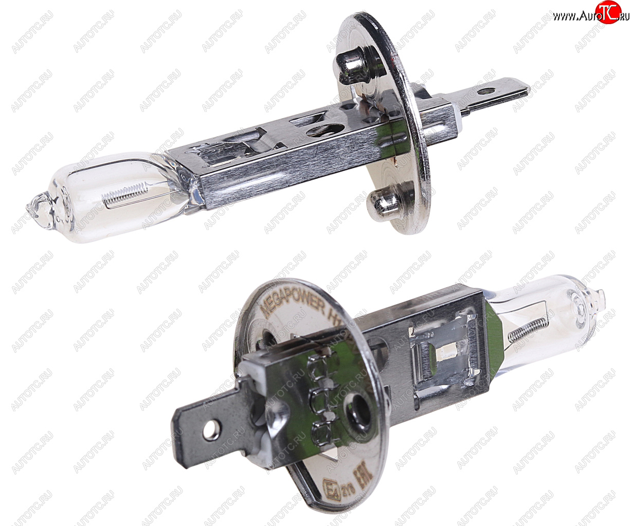 194 р. Лампа 12V H1 55W P14.5s бокс (2шт.) Standart MEGAPOWER MEGAPOWER 370-33-004  с доставкой в г. Пермь