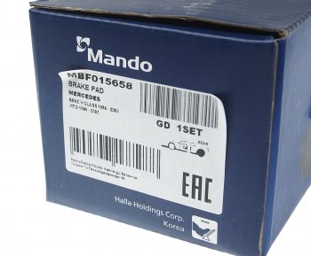 949 р. Колодки тормозные MERCEDES Vito (W639) задние (4шт.) MANDO MANDO mbf015658 MANDO mbf015658  с доставкой в г. Пермь. Увеличить фотографию 4