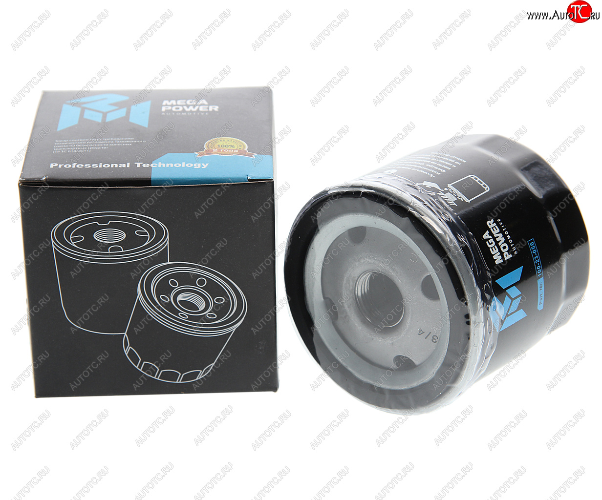 273 р. Фильтр масляный VW Golf (12-),Polo (12-) AUDI A3 (12-) SEAT Leon SKODA Octavia MEGAPOWER MEGAPOWER 100-23-056  с доставкой в г. Пермь