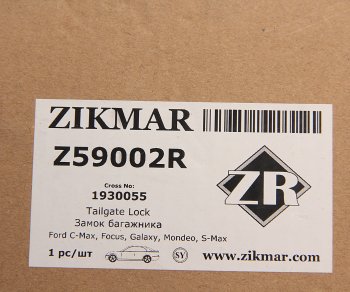 4 849 р. Замок крышки багажника FORD Focus (08-) ZIKMAR ZIKMAR z59002r  с доставкой в г. Пермь. Увеличить фотографию 4