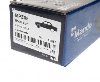 1 349 р. Колодки тормозные дисковые передние (4шт.) MANDO Renault Clio BH98 дорестайлинг, хэтчбэк 5 дв. (2012-2016)  с доставкой в г. Пермь. Увеличить фотографию 3