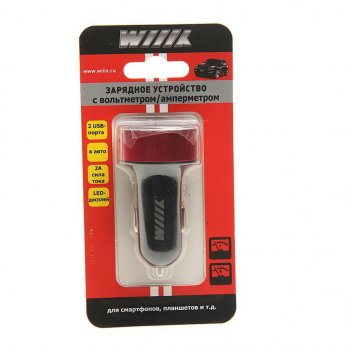 499 р. Устройство зарядное в прикуриватель 2USB 12-24V 2.1A с вольтметром WIIIX WIIIX ucc-2-25-vm WIIIX ucc-2-25-vm  с доставкой в г. Пермь. Увеличить фотографию 1