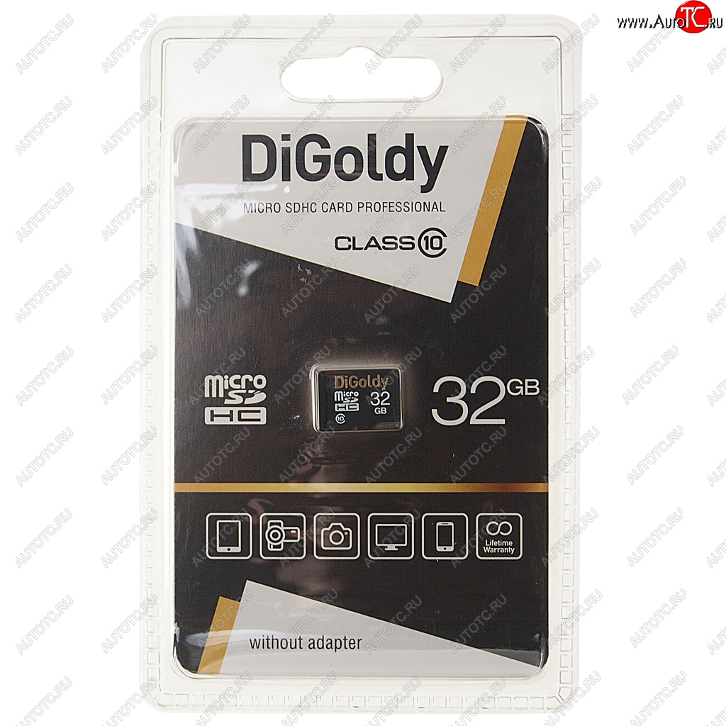 419 р. Карта памяти 32GB MicroSD class 10 DIGOLDY DIGOLDY dg0032gcsdhc10-wa-ad  с доставкой в г. Пермь