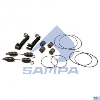 2 159 р. Ремкомплект BPW колодок тормозных (пружины,фиксаторы,ролики) SAMPA SAMPA 075.563  с доставкой в г. Пермь. Увеличить фотографию 1