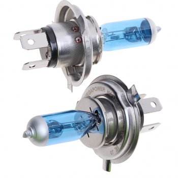 399 р. Лампа 12V H4 6055W P43t бокс (2шт.) Blue White MEGAPOWER MEGAPOWER 370-33-020  с доставкой в г. Пермь. Увеличить фотографию 1