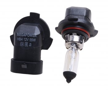 359 р. Лампа 12V HB4 55W P22d бокс (2шт.) Standart MEGAPOWER MEGAPOWER 370-33-043  с доставкой в г. Пермь. Увеличить фотографию 2