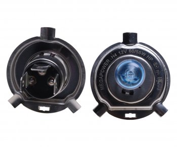 399 р. Лампа 12V H4 6055W P43t +50% бокс (2шт.) MEGAPOWER MEGAPOWER 370-33-019  с доставкой в г. Пермь. Увеличить фотографию 2