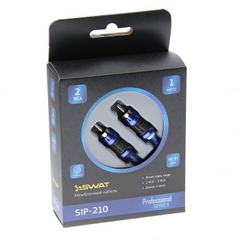 649 р. Кабель RCA 2х2 1м SWAT SWAT sip-210 SWAT sip-210  с доставкой в г. Пермь. Увеличить фотографию 2