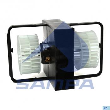 6 199 р. Мотор отопителя MAN MERCEDES VOLVO с крыльчаткой SAMPA SAMPA 023.069  с доставкой в г. Пермь. Увеличить фотографию 1