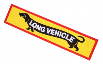 122 р. Наклейка-знак виниловая Long Vehicle такса NO NAME ж11102  с доставкой в г. Пермь. Увеличить фотографию 1