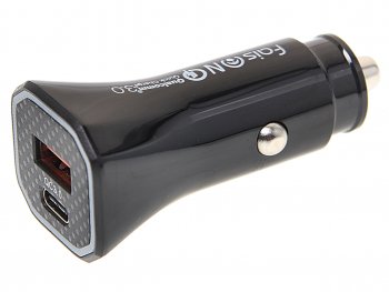 499 р. Устройство зарядное в прикуриватель 1USB + 1 Type C 12V FAISON FAISON a11 black FAISON a11 black  с доставкой в г. Пермь. Увеличить фотографию 1