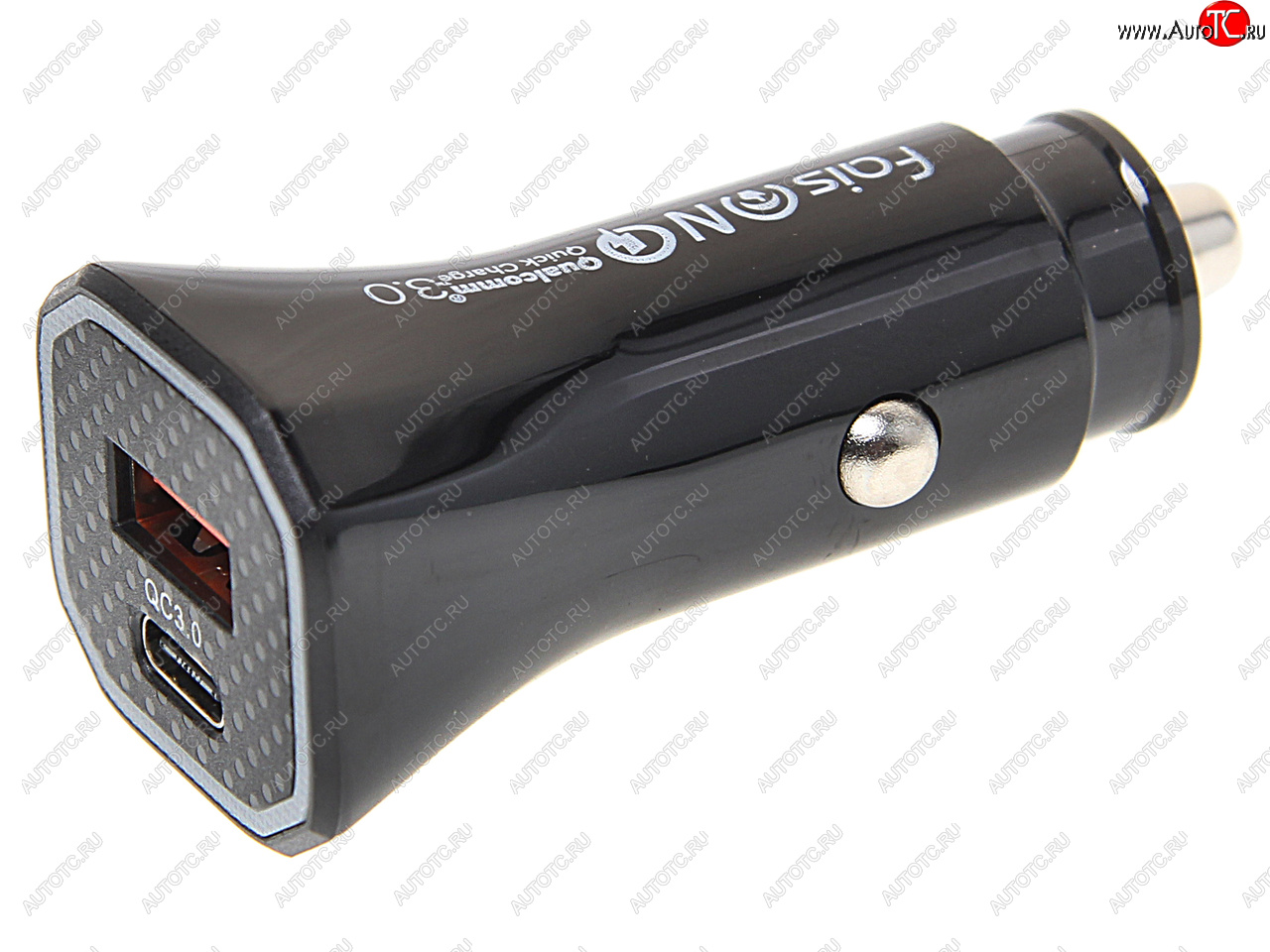 499 р. Устройство зарядное в прикуриватель 1USB + 1 Type C 12V FAISON FAISON a11 black FAISON a11 black  с доставкой в г. Пермь