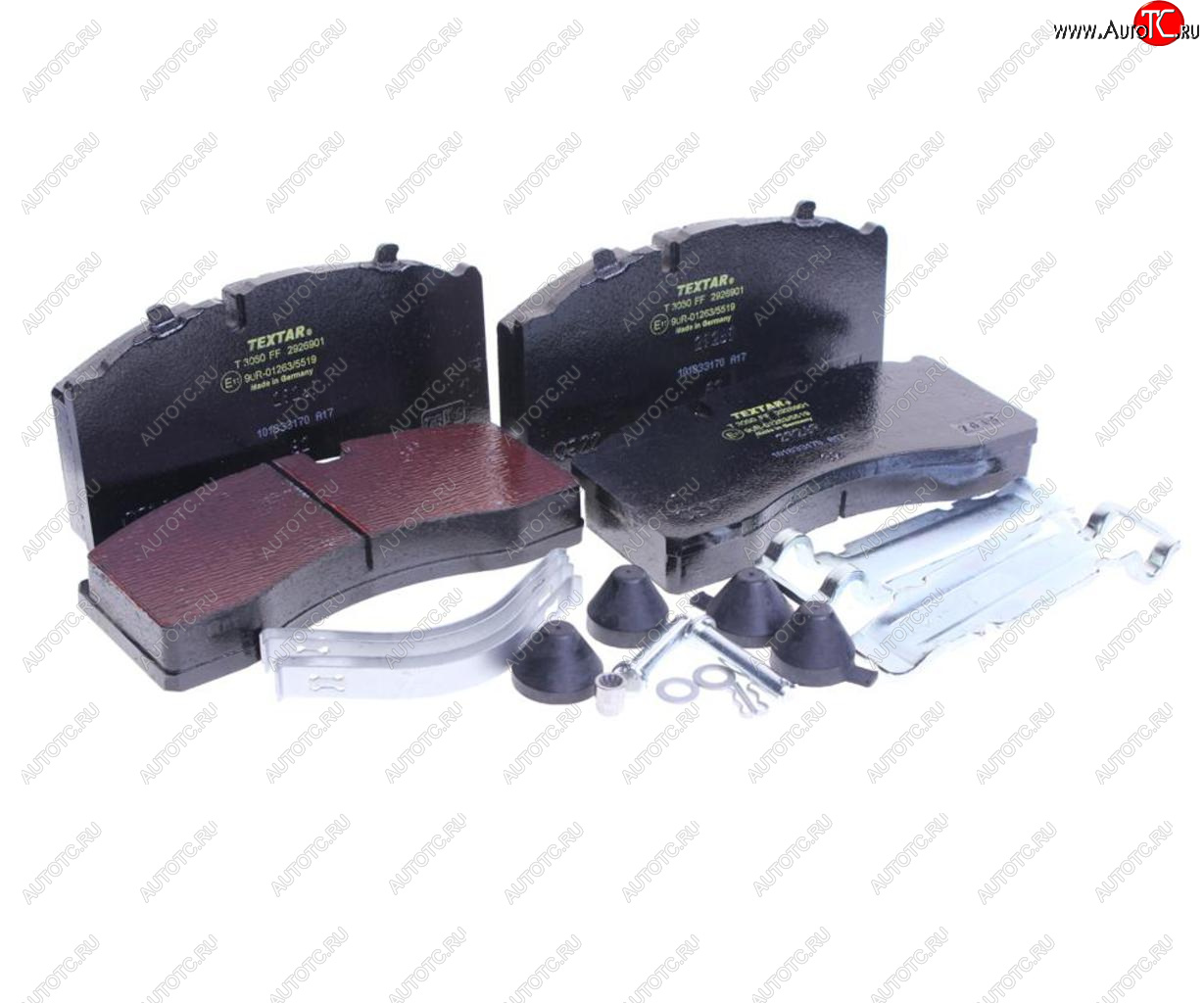 16 249 р. Колодки тормозные MERCEDES SAF дисковые (211x108x30) (4шт.) TEXTAR TEXTAR 2926901  с доставкой в г. Пермь