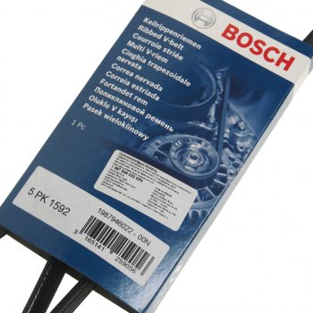 989 р. Ремень приводной поликлиновой 5PK1592 BOSCH BOSCH 1987946022  с доставкой в г. Пермь. Увеличить фотографию 2
