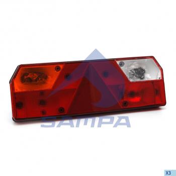 2 899 р. Фонарь задний SCHMITZ Europoint 1 левый (с кабелем,треугольный катафот) SAMPA SAMPA 091.129  с доставкой в г. Пермь. Увеличить фотографию 1