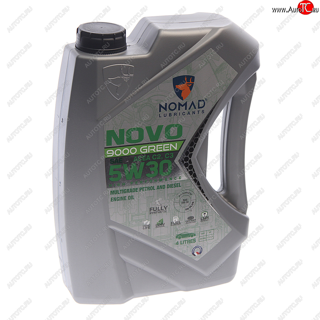 3 989 р. Масло моторное NOVO 9000 GREEN C2C3 5W30 синт.4л NOMAD NOMAD 6297000873596  с доставкой в г. Пермь