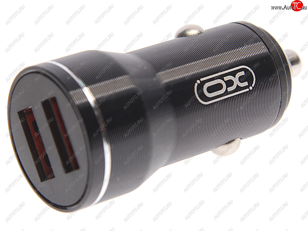 359 р. Устройство зарядное в прикуриватель 2USB 12V черное XO XO cc48 black  с доставкой в г. Пермь