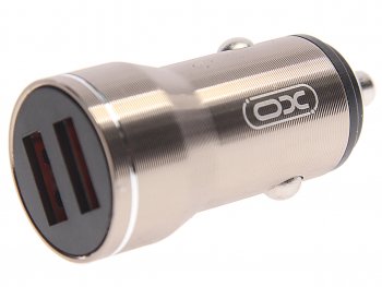 399 р. Устройство зарядное в прикуриватель 2USB 12V серое XO XO cc48 grey  с доставкой в г. Пермь. Увеличить фотографию 1