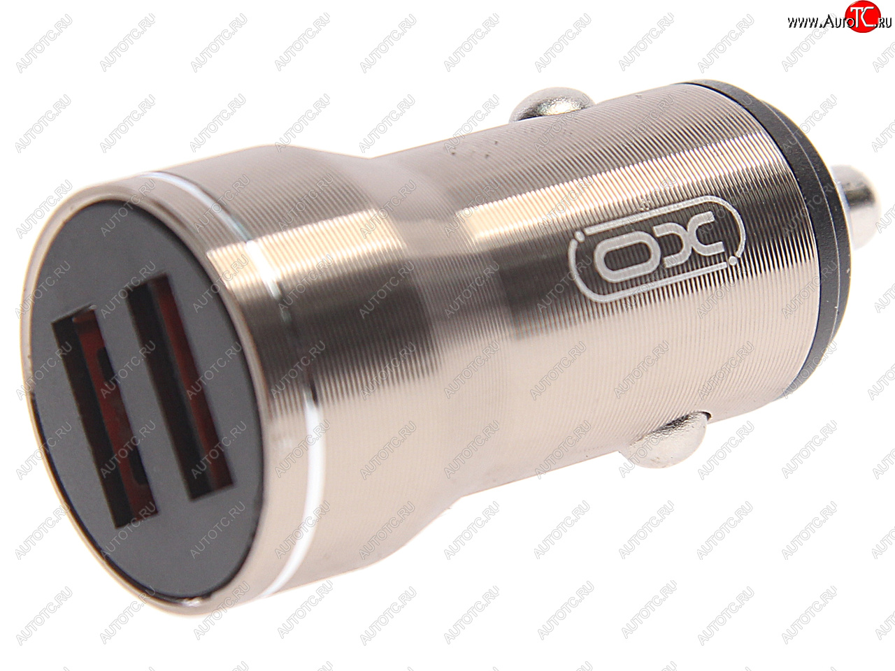 399 р. Устройство зарядное в прикуриватель 2USB 12V серое XO XO cc48 grey  с доставкой в г. Пермь